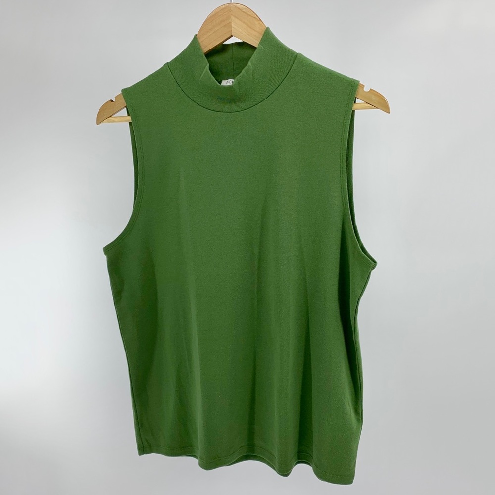 J. Crew Olive Green Mock Turtleneck Tank